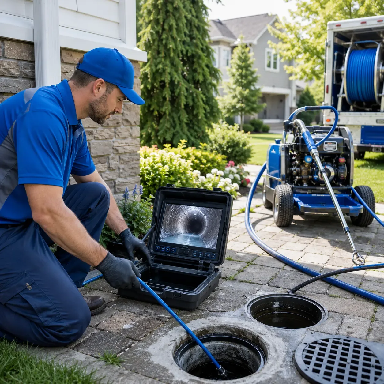 Outdoor drain cleaning professionals serving Garland, ME